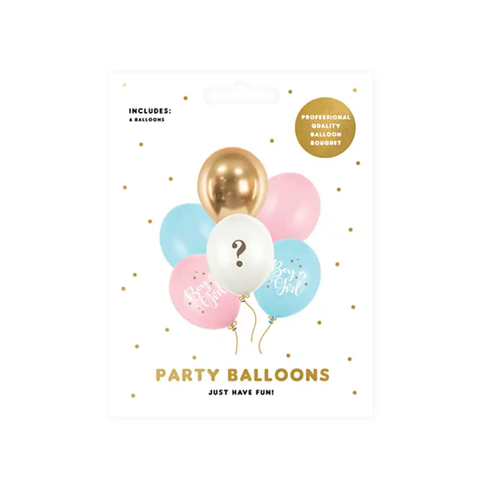 Gender Reveal Party Balloons (x6) Gender Reveal