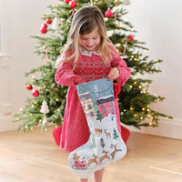 Festive Scene Christmas Stocking Christmas 2024