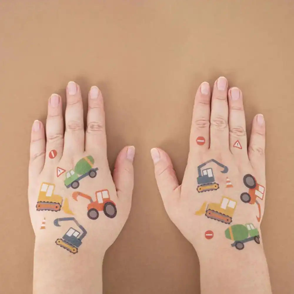 Construction Temporary Tattoos Kids Party