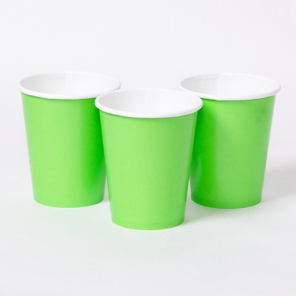 Paper Party Cups Green (x8) Party Tableware Party Supplies
