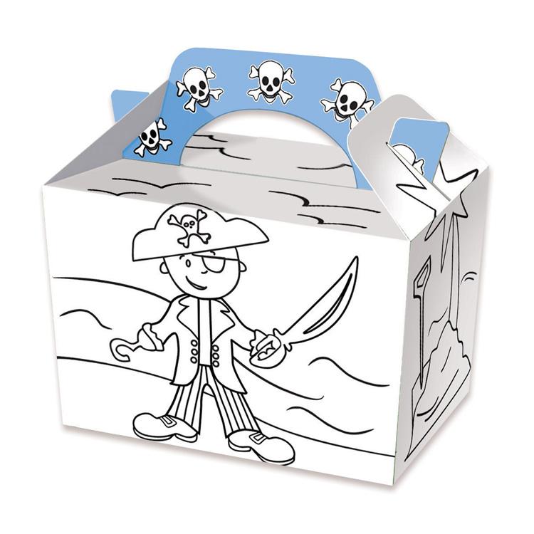 Pirate Colour In Party Boxes (x4)