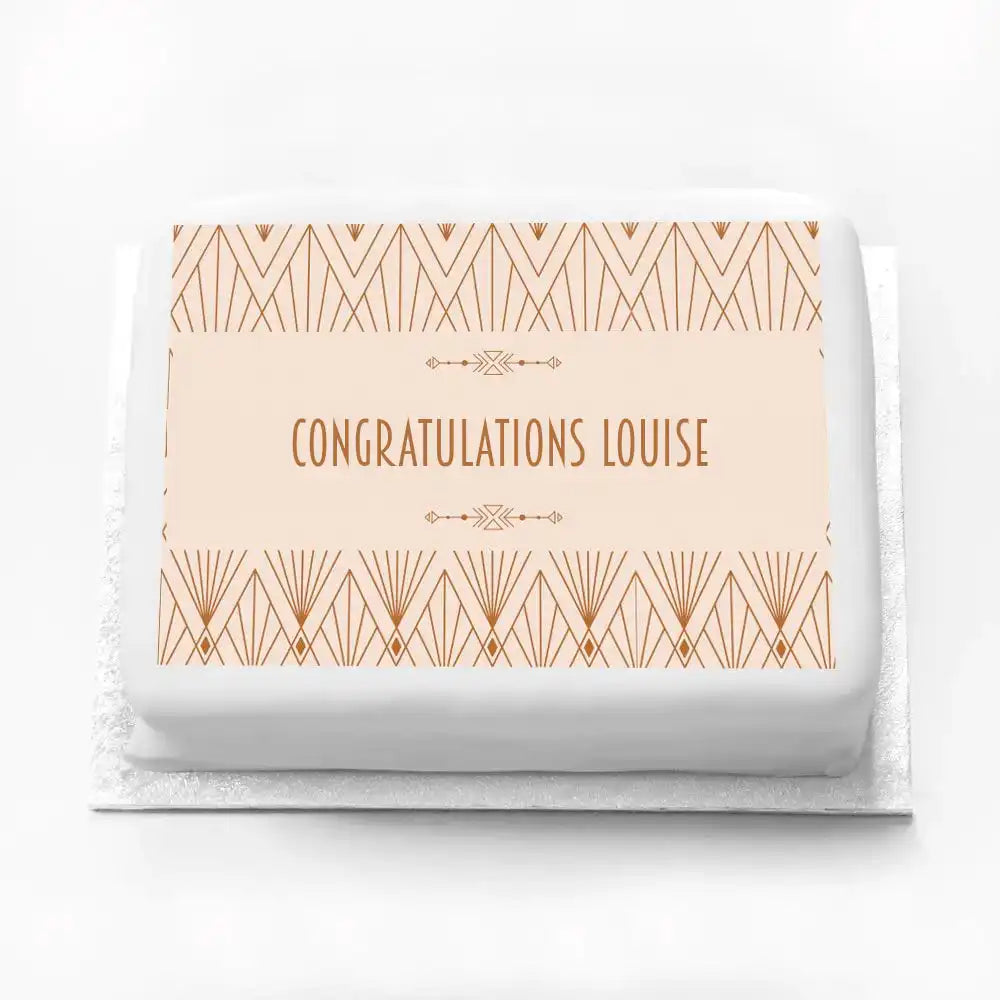 Personalised Photo Cake - Art Deco Personalised Cake