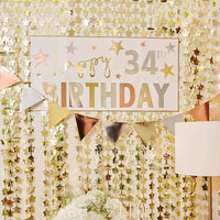 Personalised Happy Birthday Banner and Stickers Set Personalised Balloons