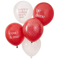 Valentine's Day You & Me Latex Balloons (x5) Valentine's Day