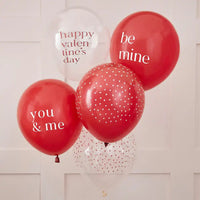 Valentine's Day You & Me Latex Balloons (x5) Valentine's Day