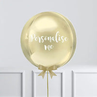 Personalised Orb Balloon - Gold Personalised Balloons