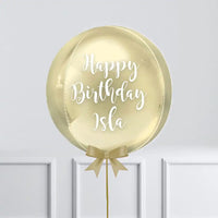 Personalised Orb Balloon - Gold Personalised Balloons