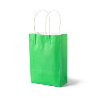 Green Party Bags with Handles (x12) Party Pieces
