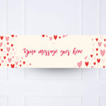 Heart Confetti Personalised Party Banner