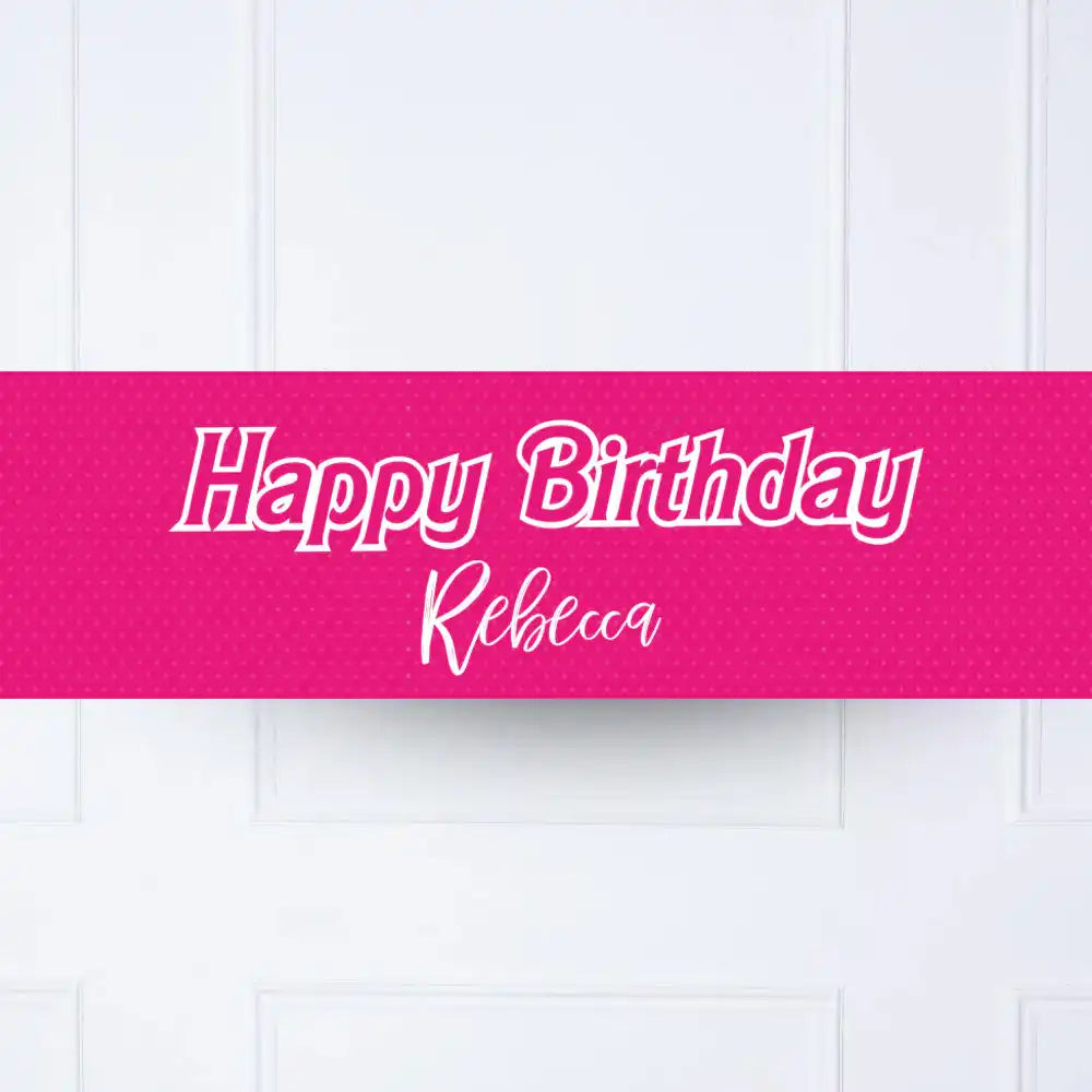 Barbie Personalised Party Banner Personalised Banner