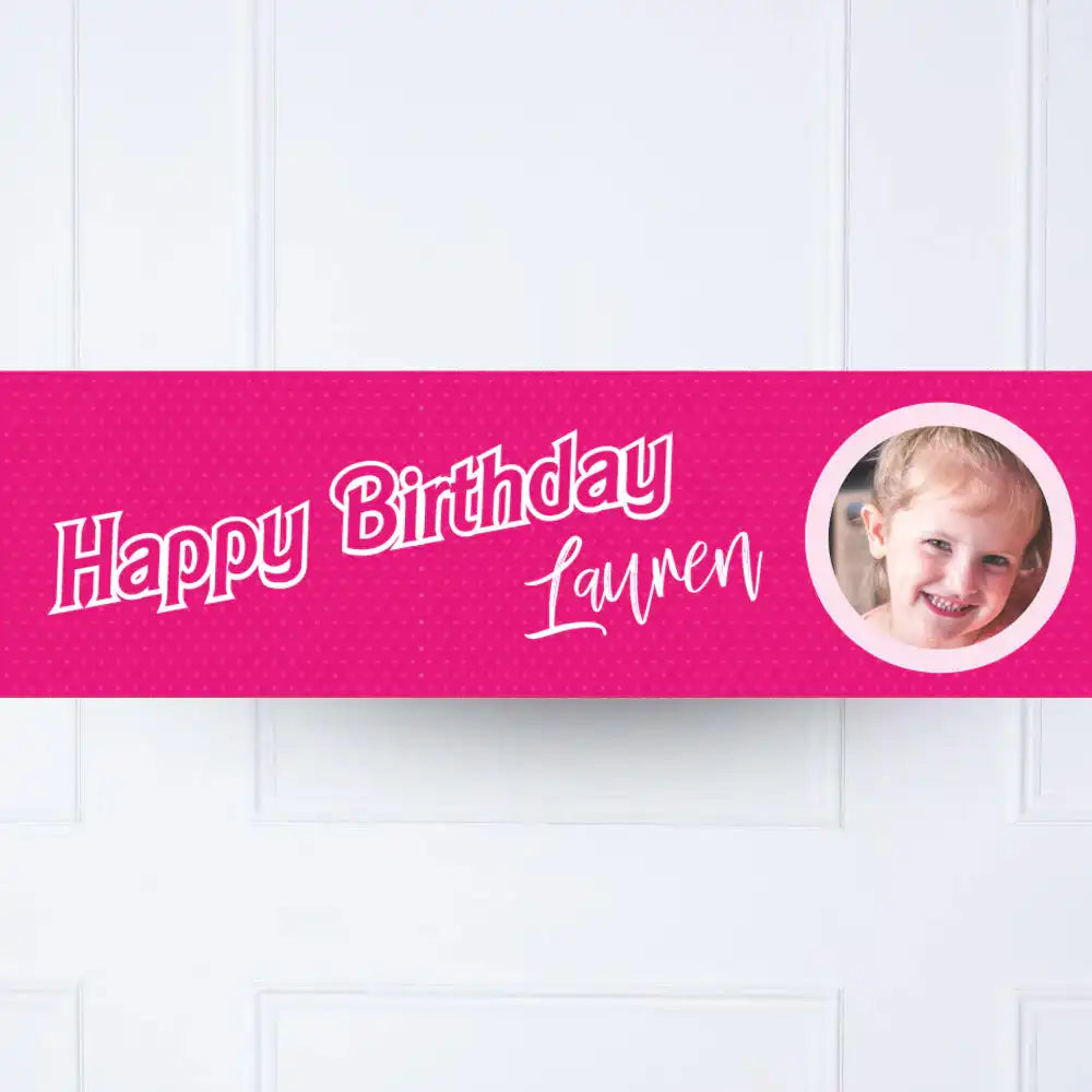 Barbie Personalised Party Banner Personalised Banner