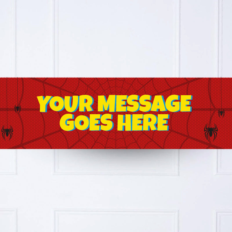 Spiderman Personalised Party Banner