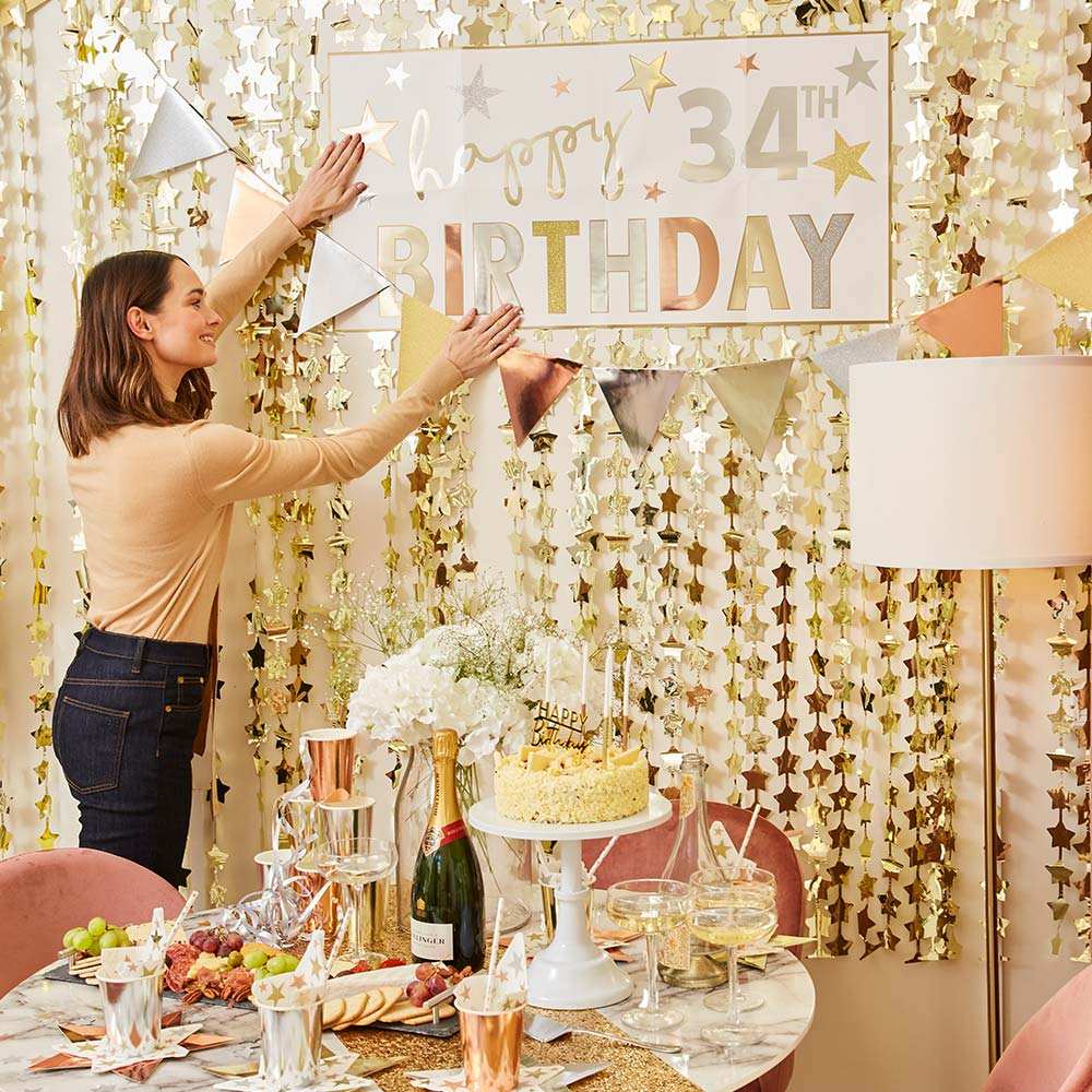 Personalised Happy Birthday Banner and Stickers Set Personalised Balloons