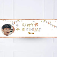 Mixed Metallics Personalised Party Banner Personalised Banner