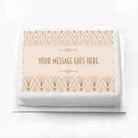 Personalised Photo Cake - Art Deco Message Personalised Cake