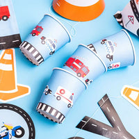 On the Road Paper Party Cups (x8) Kids Party