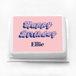 Personalised Birthday Cake - Pink Decorative