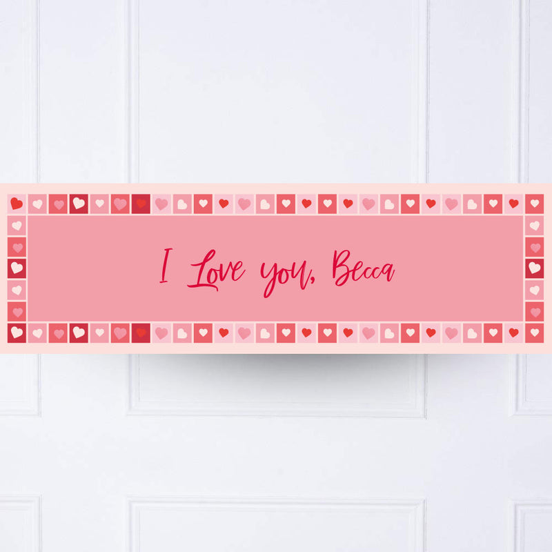 Photo Heart Collage Personalised Party Banner