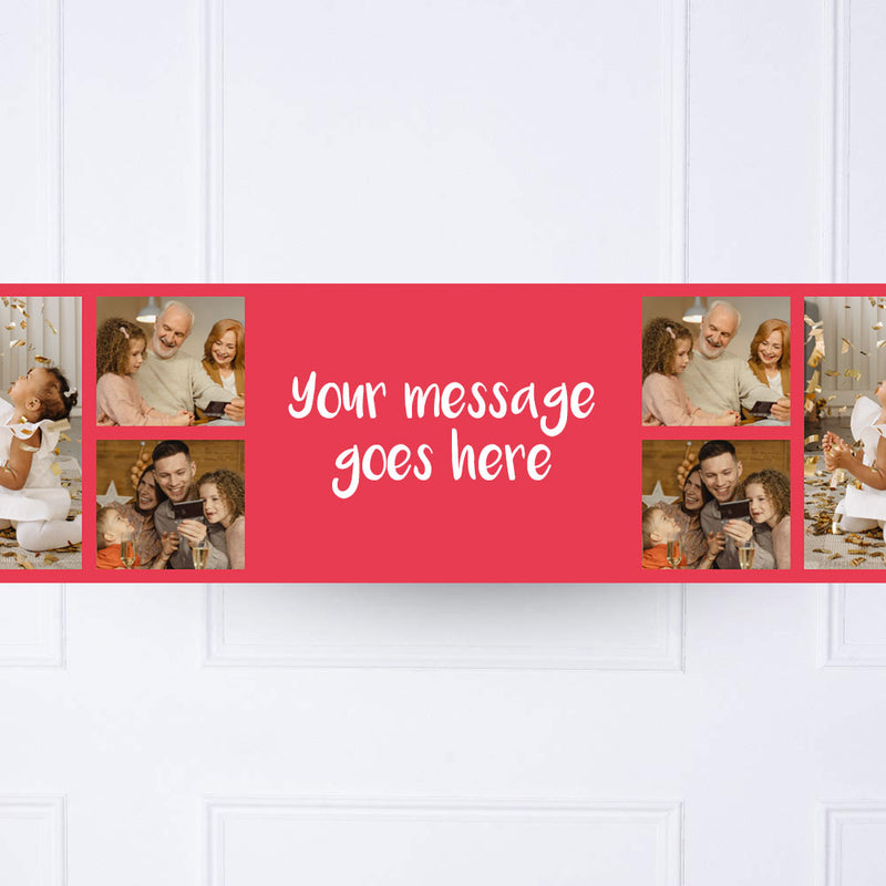 Coloured Collage Personalised Party Banner
