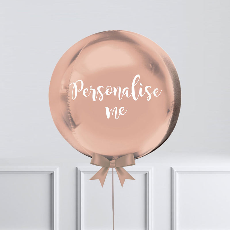 Personalised Orb Balloon - Rose Gold