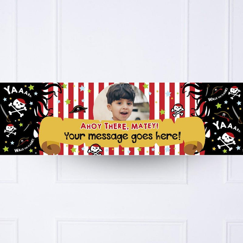 Ahoy Pirate Personalised Party Banner