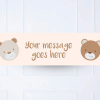 Teddy Bear Personalised Party Banner No Personalised Banner