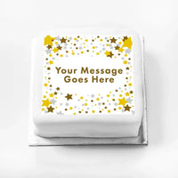 Personalised Message Gift Cake – Metallics Confetti Message Only Personalised Gift Cake