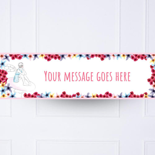 Floral Fairy Personalised Party Banner