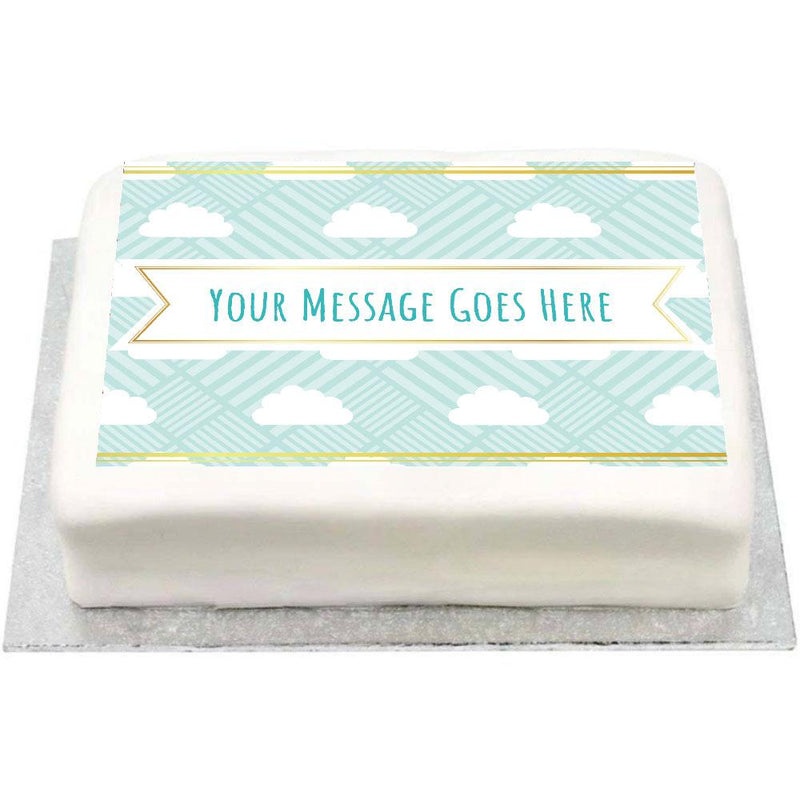 Personalised Photo Cake - Fluffy Clouds