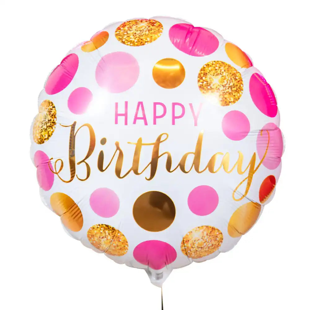 COPY EXAMPLEof Personalised Inflated Balloon Bouquet - 60th Birthday Pink Personalised Balloons