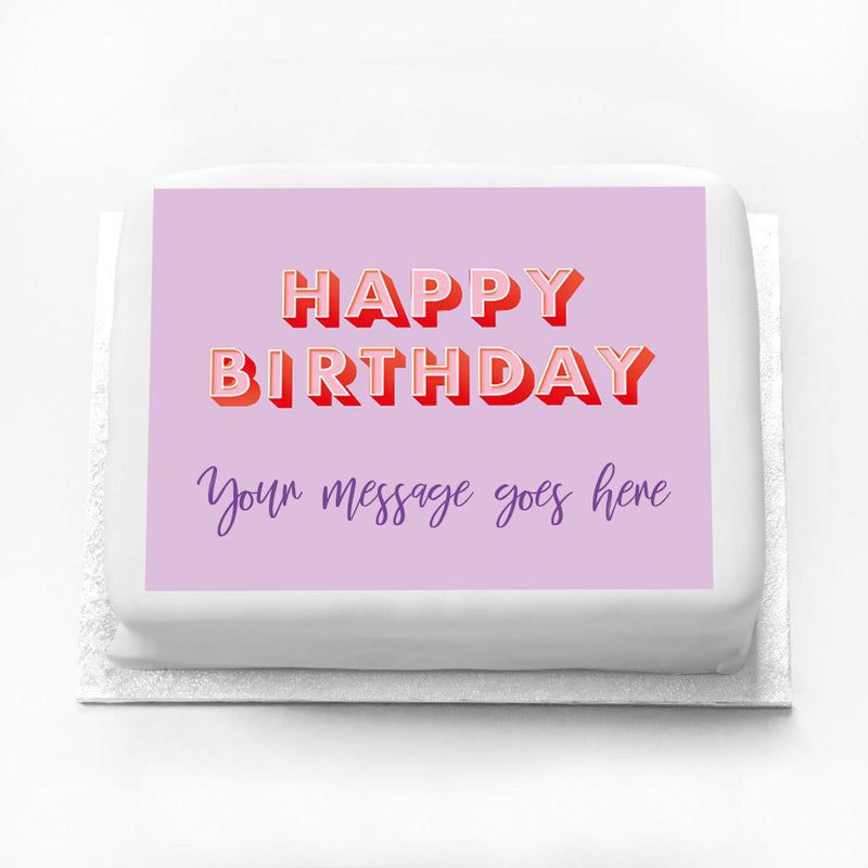 Personalised Birthday Cake - Pink Modern