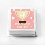 Personalised Message Gift Cake – You're Number 1 Pink