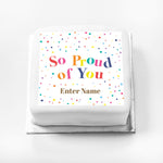 Personalised Slogan Gift Cake – Pastel Dots