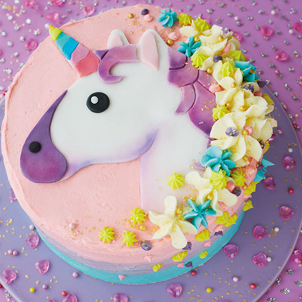 DIY Unicorn Emoji Cake