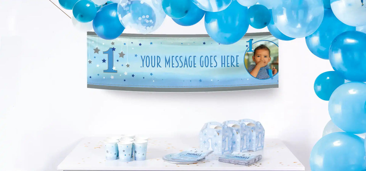 1st Birthday Personalised Banners - Party Pieces