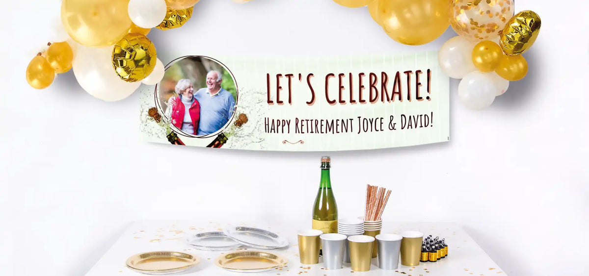Retirement Personalised Banners - Party Pieces