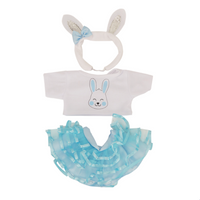 Teddy Bear Outfit - Blue Bunny Tutu Outfit