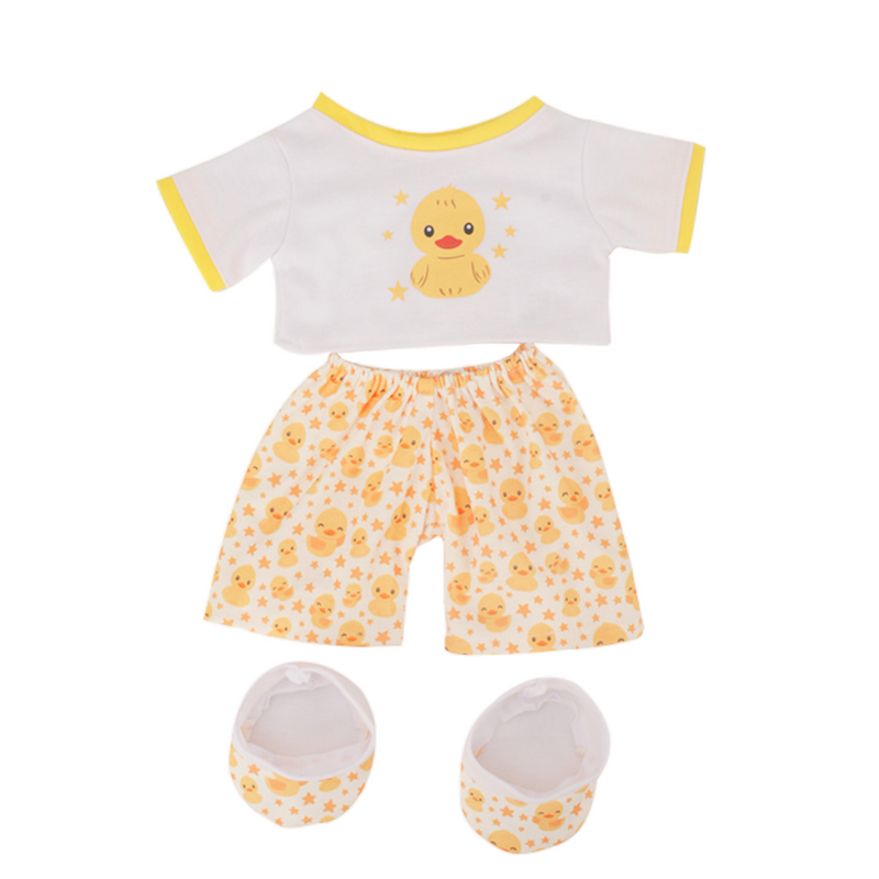 Duck PJ’s & Slippers Teddy Bear Outfit