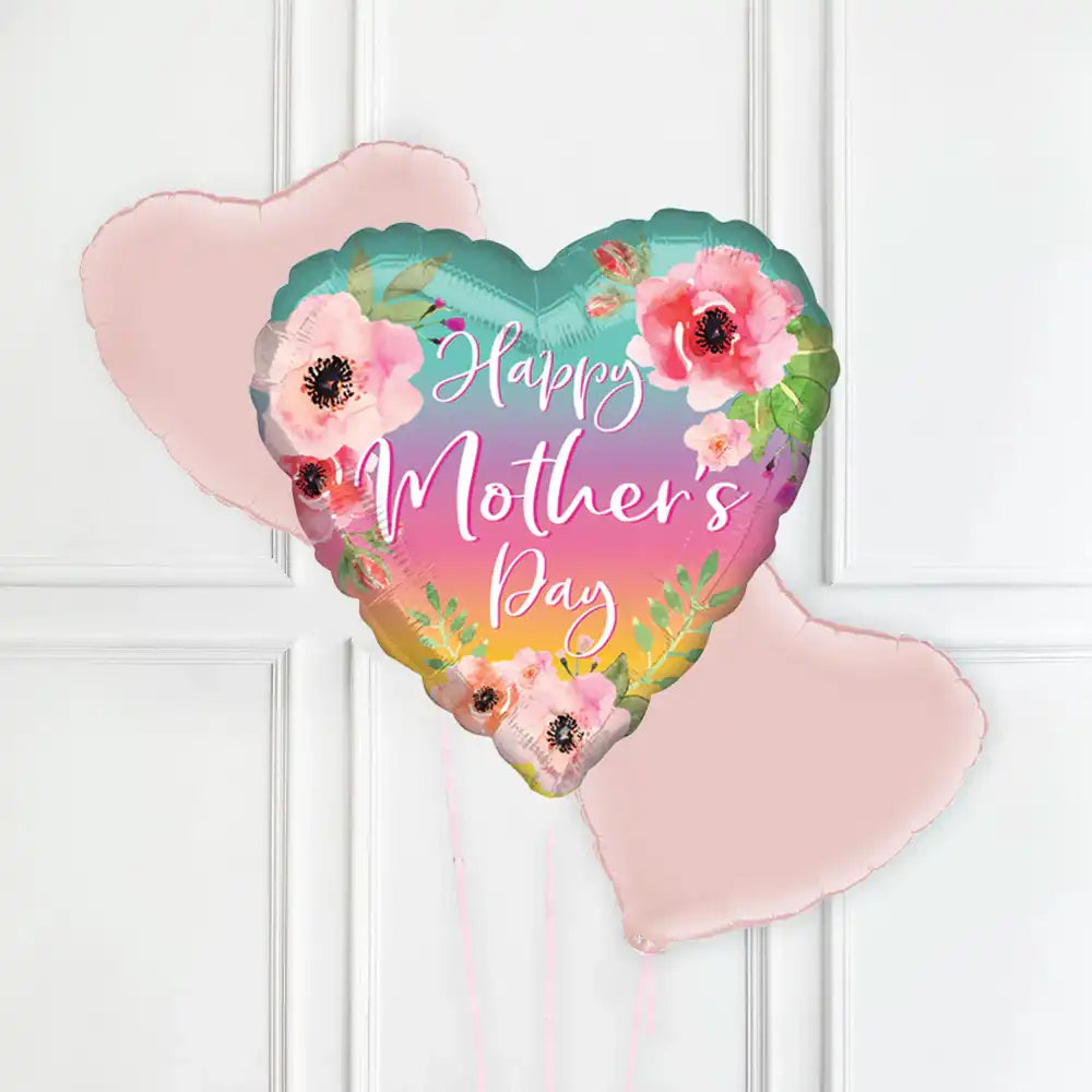 Mothers Day Pastel Pink Balloon Bunch Personalised Balloons