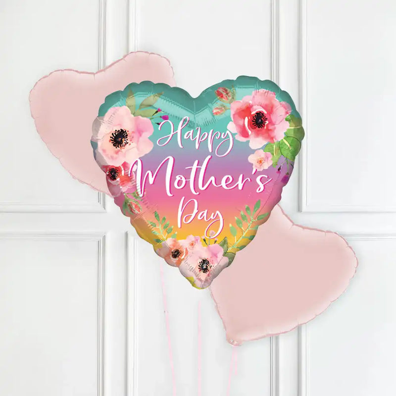 Mothers Day Pastel Pink Balloon Bunch Personalised Balloons