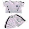 White Football Kit Teddy Bear Outfit Make a Bear