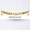 Gold Garland Congratulations Personalised Party Banner No Personalised Banner