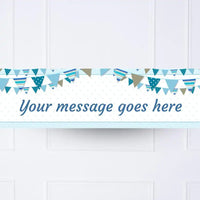 Blue Bunting Personalised Party Banner No None Personalised Banner