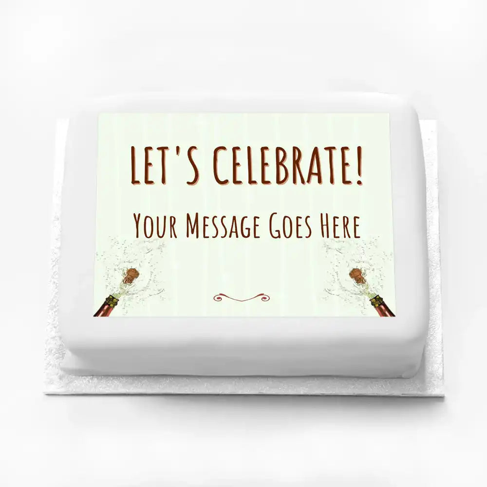 Personalised Photo Cake - Celebration Message Only Personalised Cake