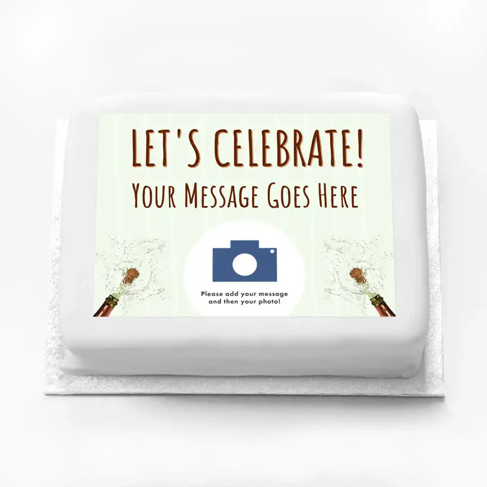 Personalised Photo Cake - Celebration Photo & Message Personalised Cake