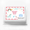 Personalised Photo Cake - Unicorn and Rainbow Yes Personalised Cake