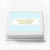 Personalised Photo Cake - Blue Pastel Message Only Large (up to 20 small portions) Personalised Cake