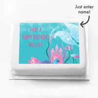 Personalised Photo Cake - Glitter Mermaid No Personalised Cake