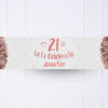 Rose Gold 21st Personalised Party Banner No None Personalised Banner