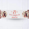 Rose Gold 21st Personalised Party Banner Yes None Personalised Banner